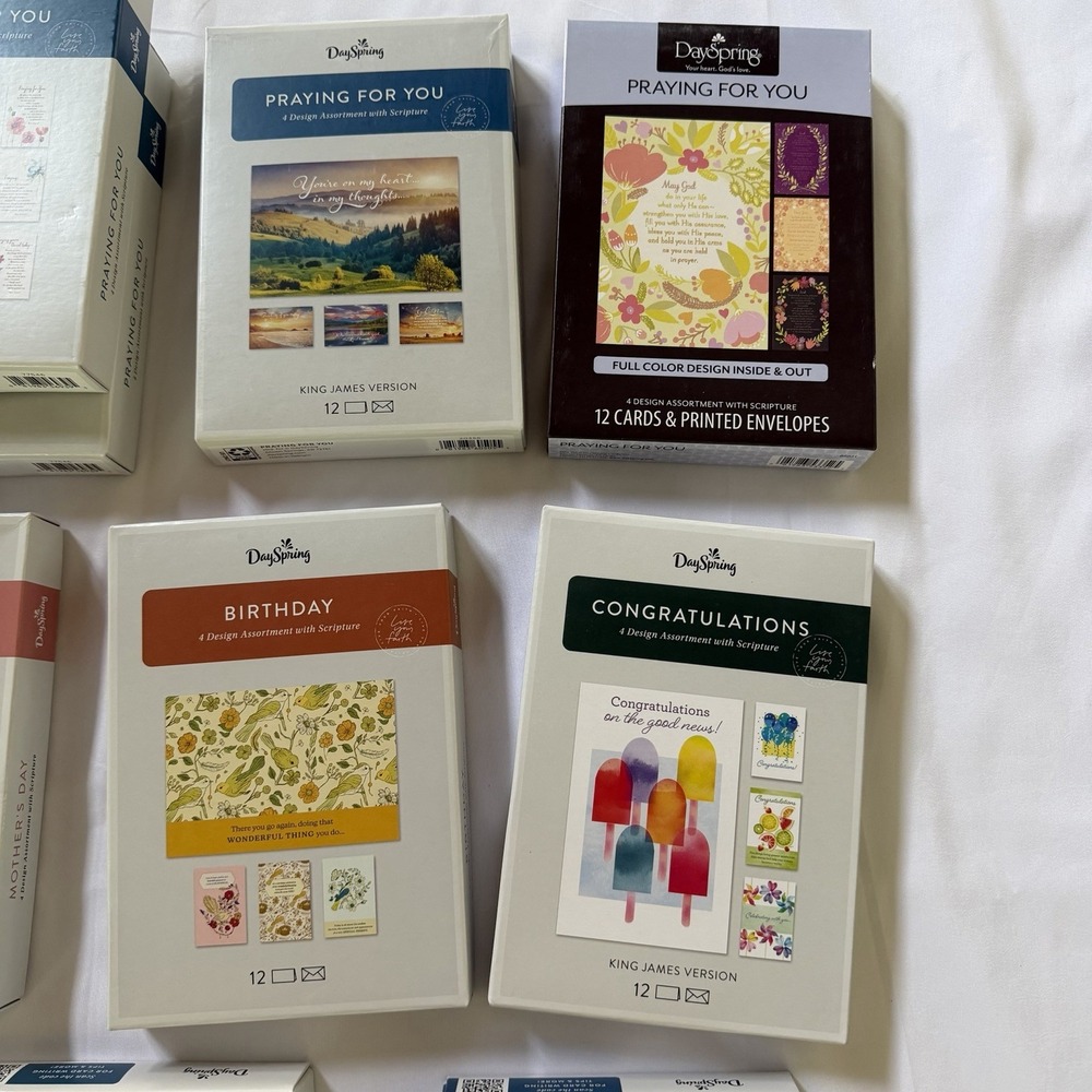 Lot‎ Of 12 DaySpring Christian Greeting Card Box Sets Sympathy Birthday Baby - Picture 4 of 5